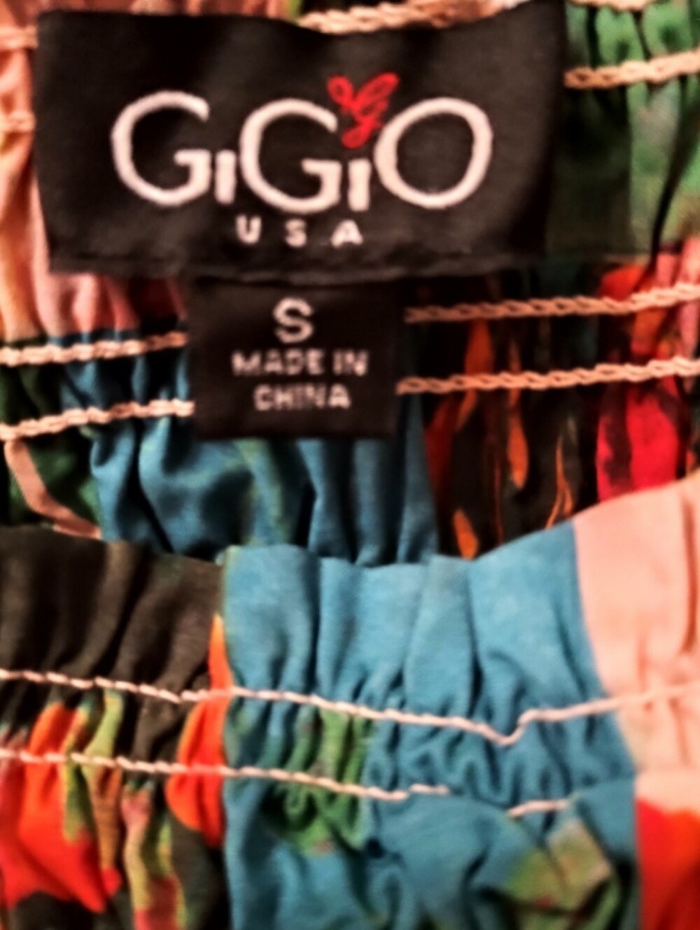 GiGiO USA Colorblock Smocked Dress - Multicolor - Picture 2 of 2